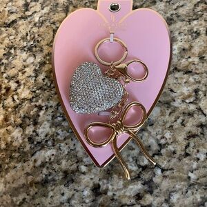Rhinestone Heart Bag Charm
